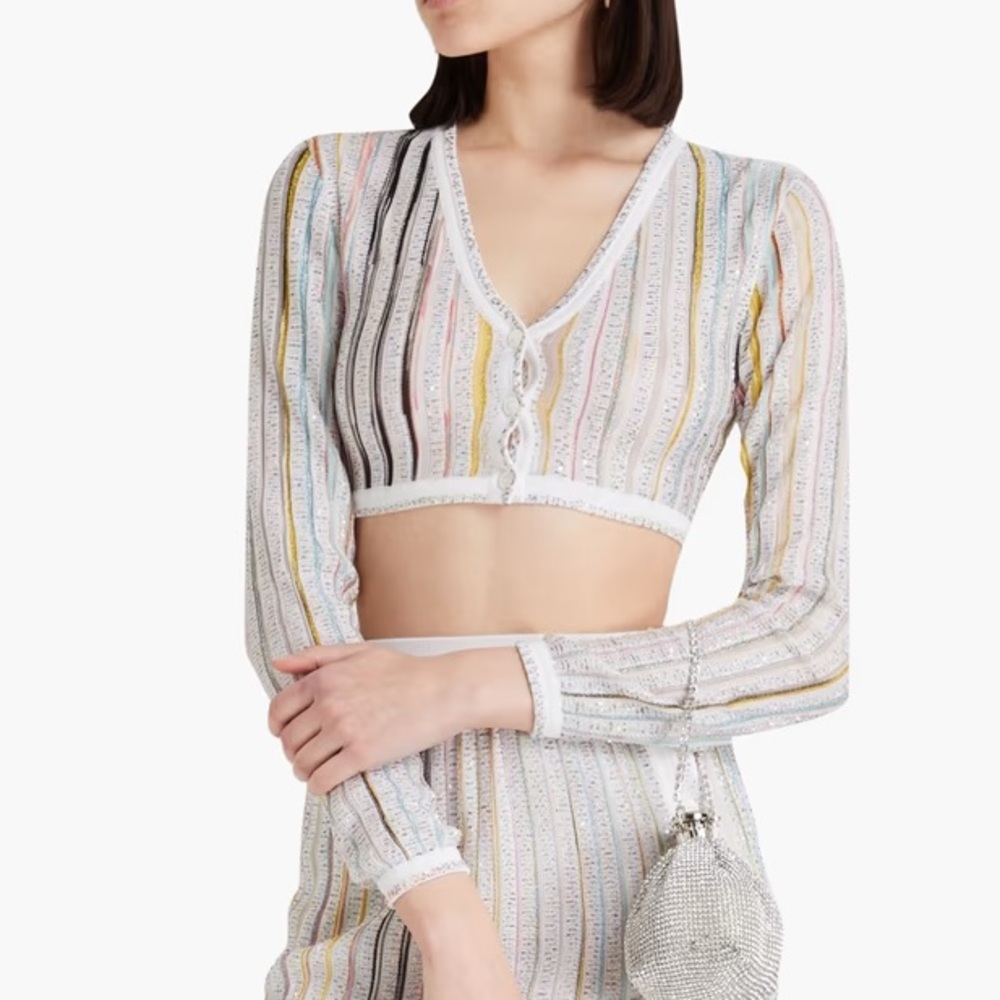 Missoni Cropped Ribbed Cardigan